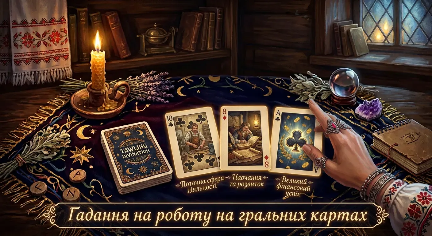 Гадання на роботу на гральних картах