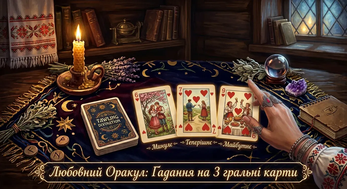 Любовний Оракул: Гадання на 3 гральні карти